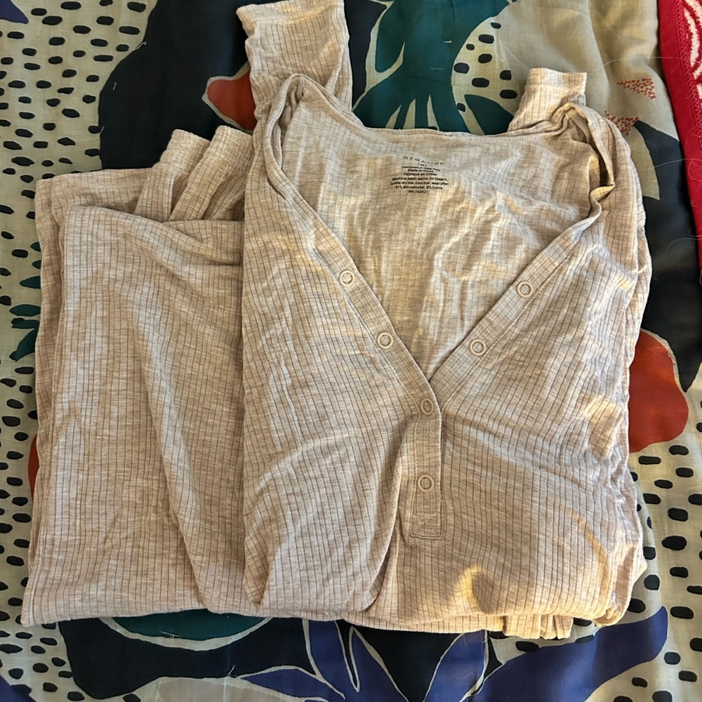 Negative Underwear Whipped Track Pant and Henley Top Set Sand